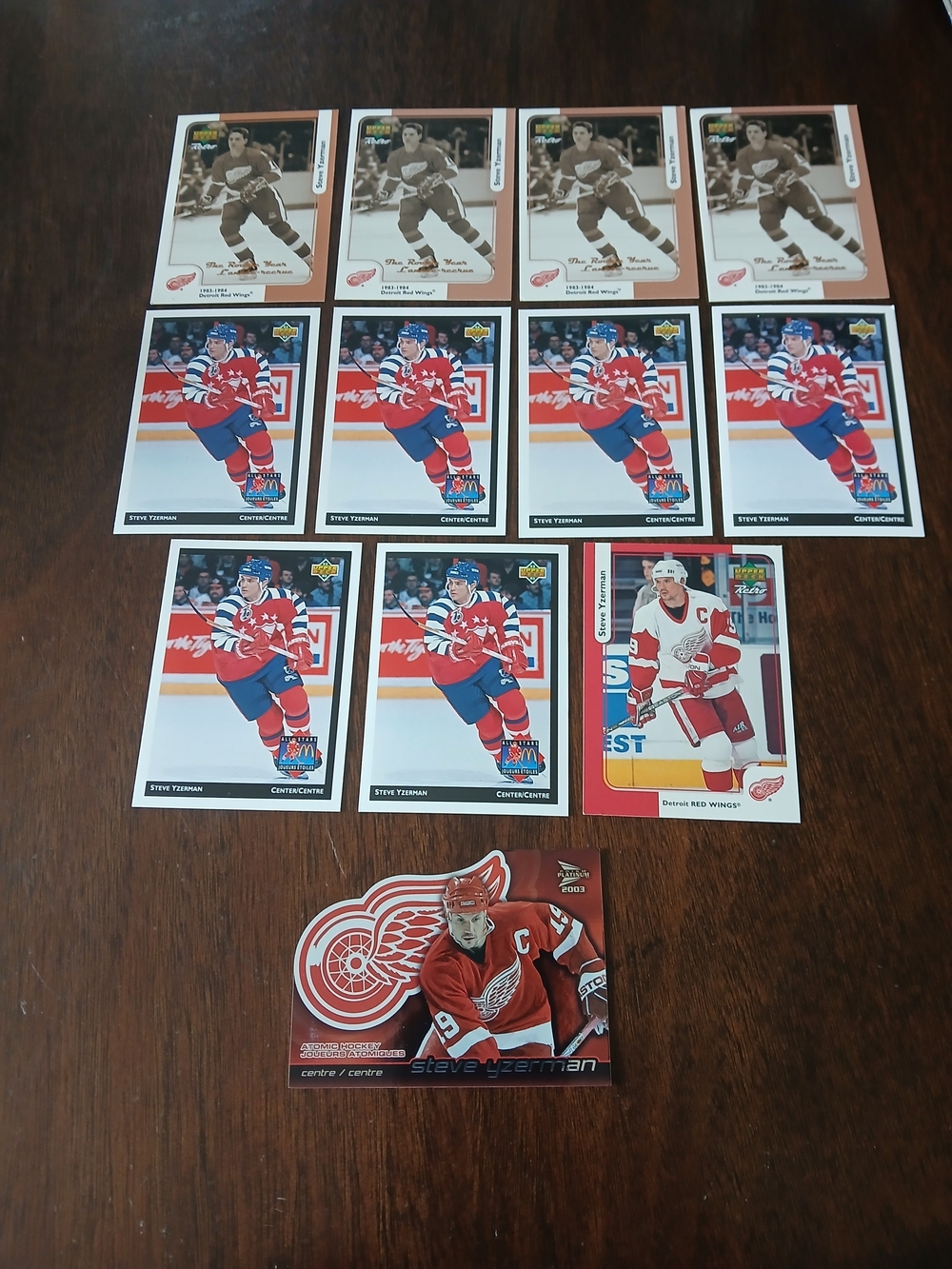 Steve Yzerman Detroit Red Wings Hockey Card Lot - Mcdonalds Cards
